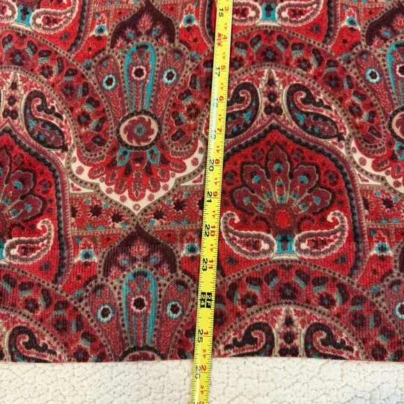 Talbots 100% Merino Wool Paisley Print Long Sleeve Top – Size M - Picture 5 of 9